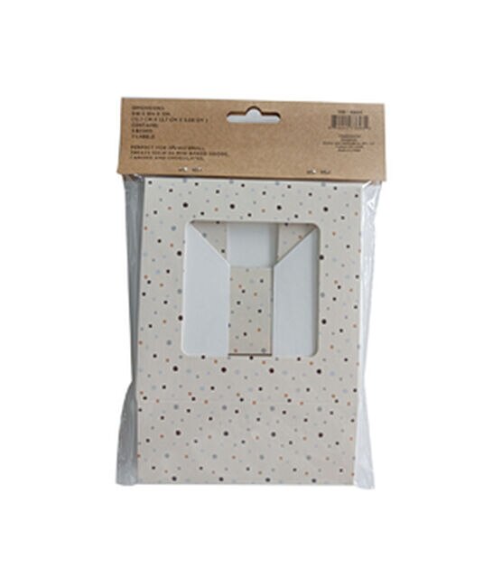 5" Dots Treat Boxes With Stickers 4pc by STIR, , hi-res, image 2