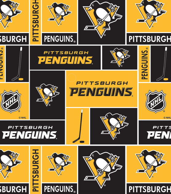 Pittsburgh Penguins Fleece Fabric Block