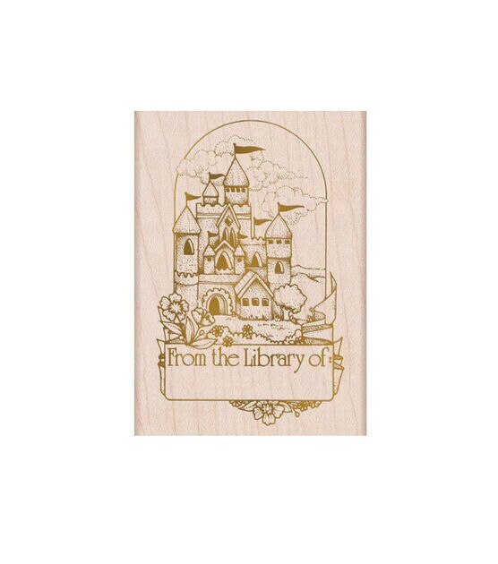 Wooden Stamp From the Vault Castle Book Plate