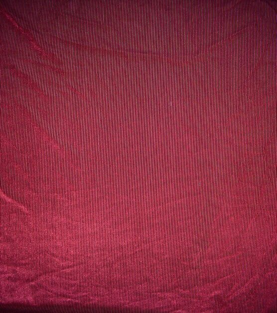 Stretch Rib Knit Velvet Tawny Port Fabric, , hi-res, image 2