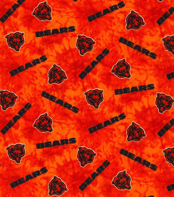 Fabric Traditions Chicago Bears Flannel Fabric 42" Tie Dye
