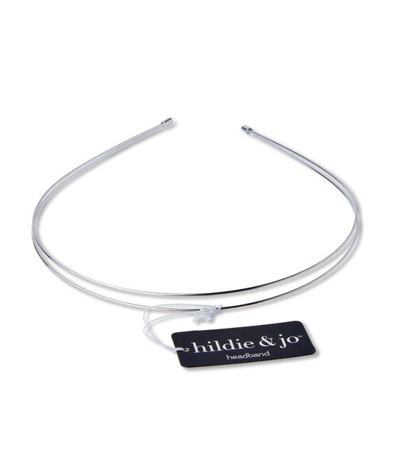 5" Silver Iron Double Headband by hildie & jo