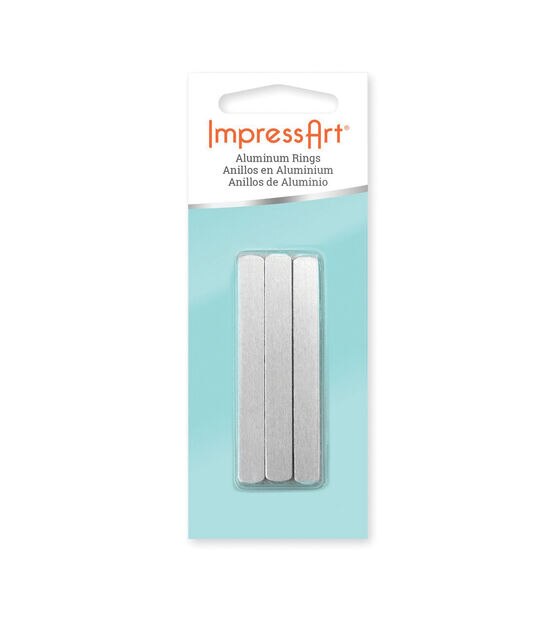 ImpressArt 11 pk 0.25''x2.68'' Aluminum Ring Premium Stamping Blanks, , hi-res, image 1