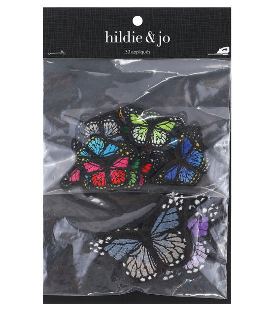 hildie & Jo 30ct Butterflies Iron on Patches - Embroidered Patches - Crafts & Hobbies