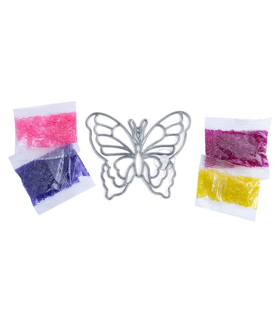 American Crafts 5pc Make It & Bake It Glitter Butterfly Suncatcher Kit, , hi-res, image 3