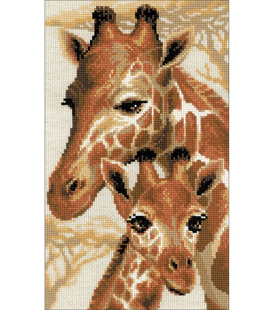 RIOLIS 9" x 15" Giraffe Counted Cross Stitch Kit