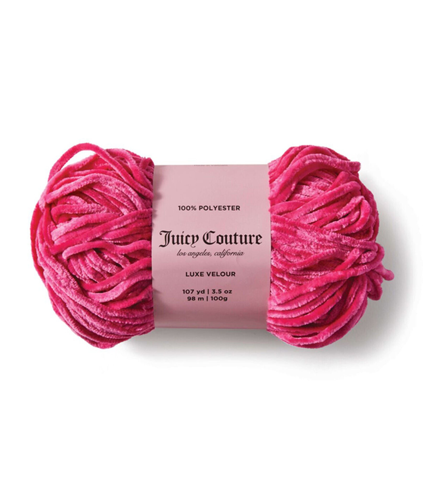 Juicy Couture Luxe Velour 107yds Bulky Polyester Yarn, Free Love, hi-res
