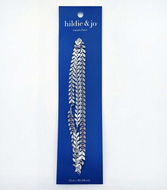 16" Silver Metal Leaf Chain by hildie & jo