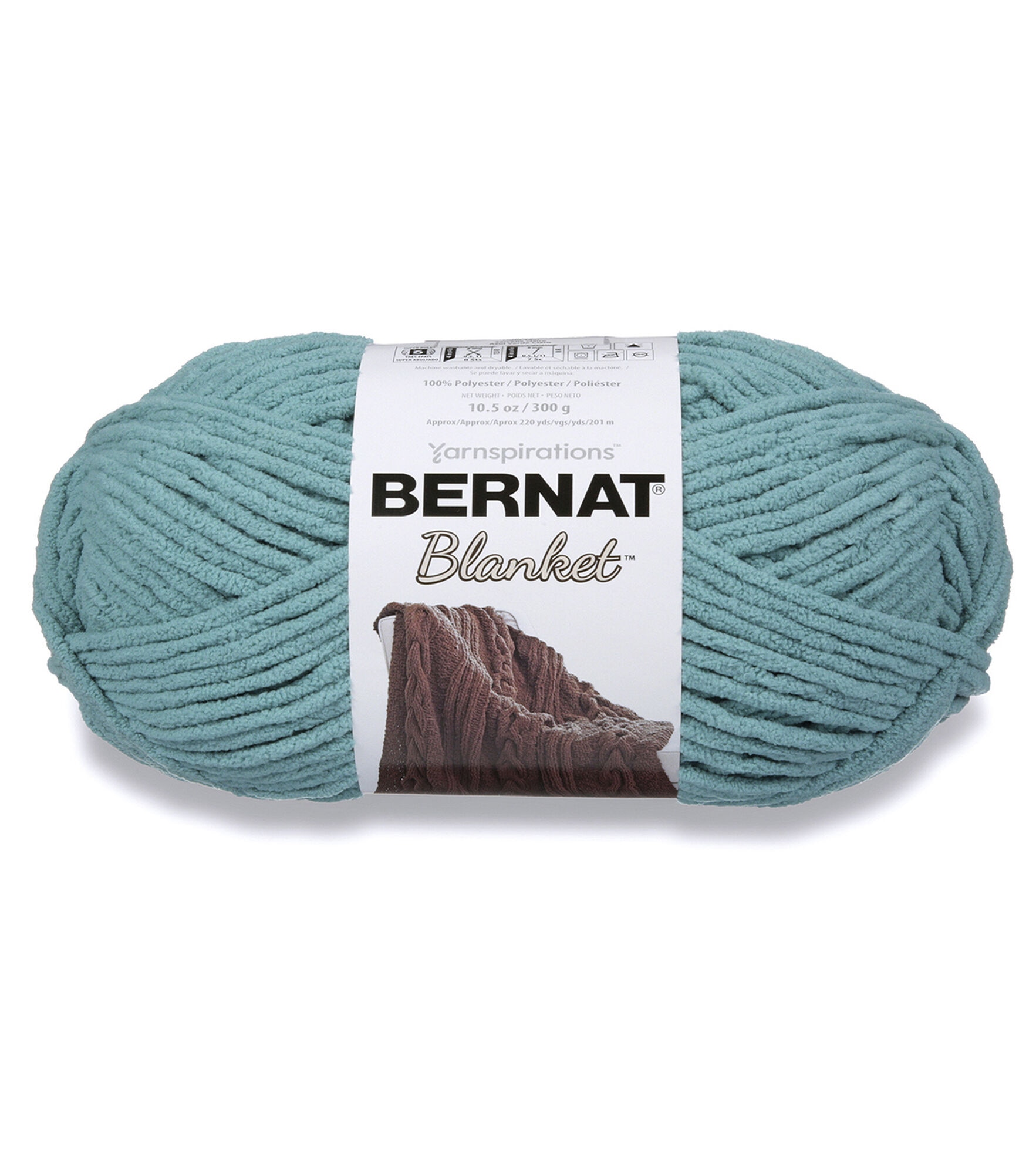 Bernat Big Ball Blanket 220yds Super Bulky Polyester Yarn, Teal, hi-res