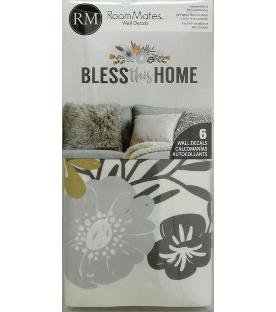 RoomMates Wall Decals Floral Bless This Home, , hi-res, image 6