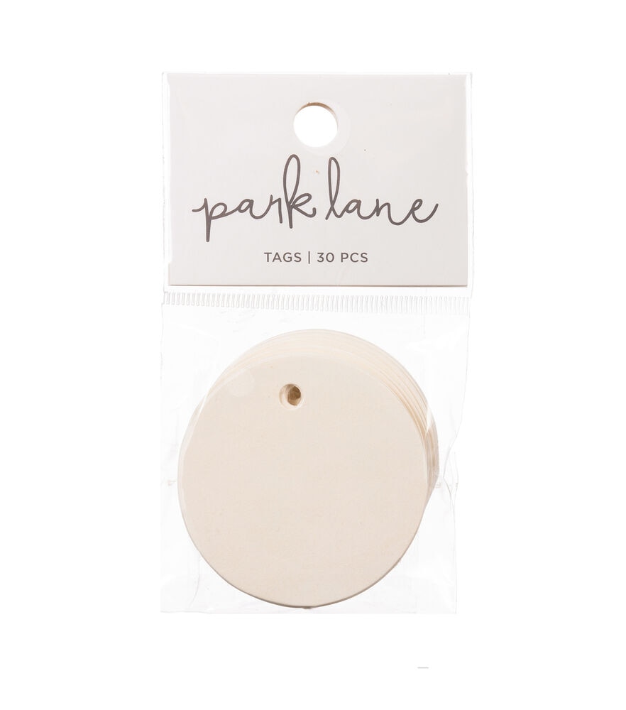 Park Lane Small Circle Tags, Ivory, swatch
