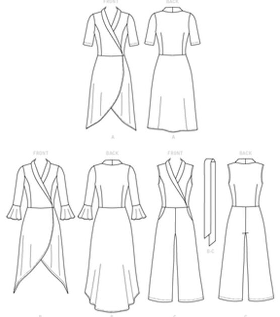 Butterick B6658 Size 14 to 22 Misses Jumpsuit & Sash Sewing Pattern, , hi-res, image 5