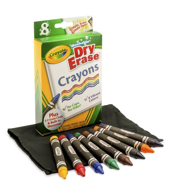 Crayola 8ct Dry Erase Washable Crayons, , hi-res, image 3