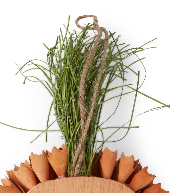 22" Easter Orange Woodchip Carrot Wreath by Bloom Room, , hi-res, image 4
