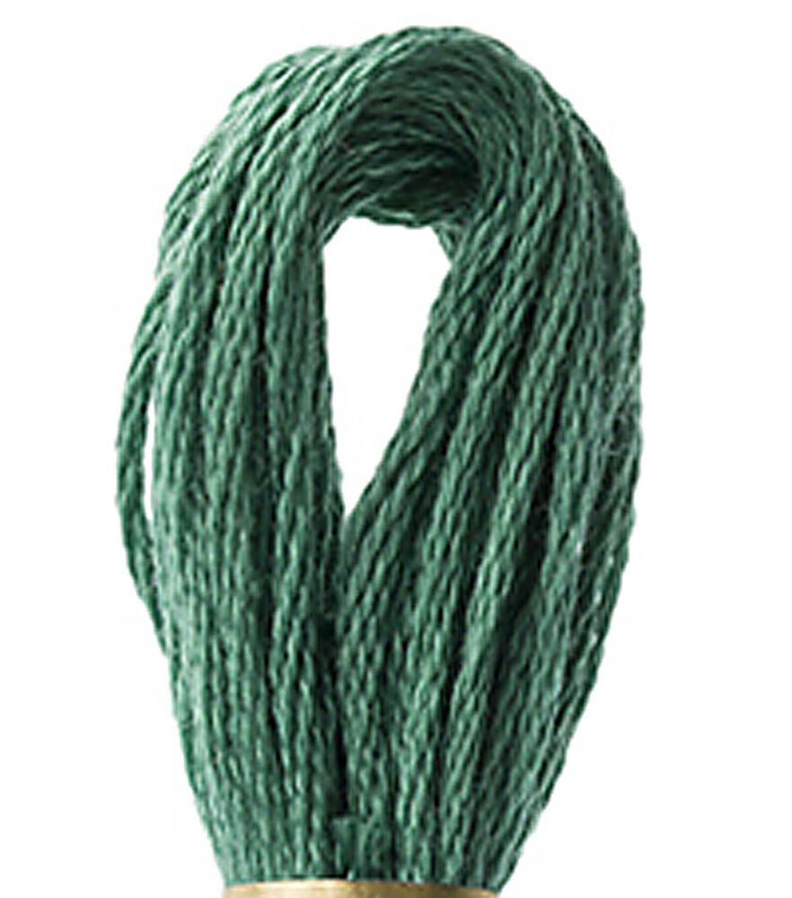 DMC 8.7yd Greens & Grays 6 Strand Cotton Embroidery Floss, 3815 Dark Celadon Green, swatch, image 2
