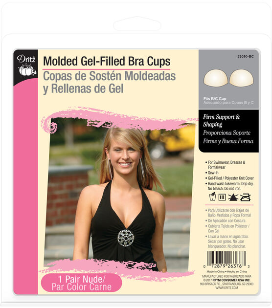 Sew in Bra Cups - Lightly Padded - A to E Cup Black (Ivory, E