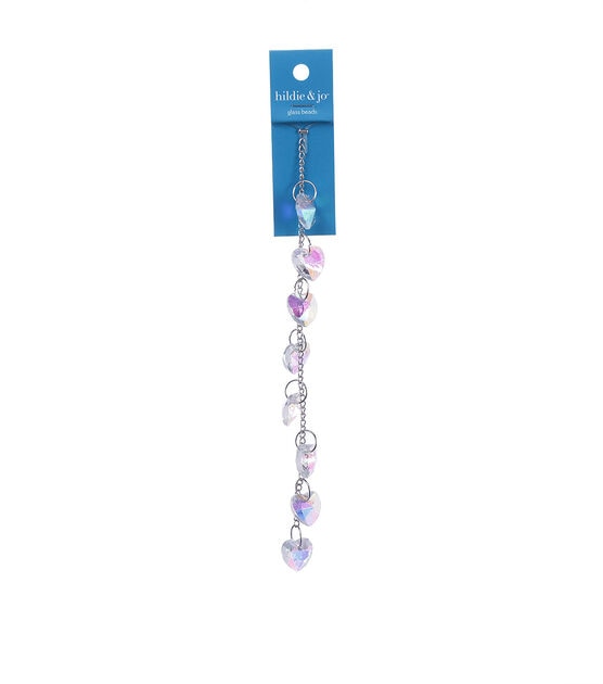 7" Heart Crystal Glass Beads by hildie & jo