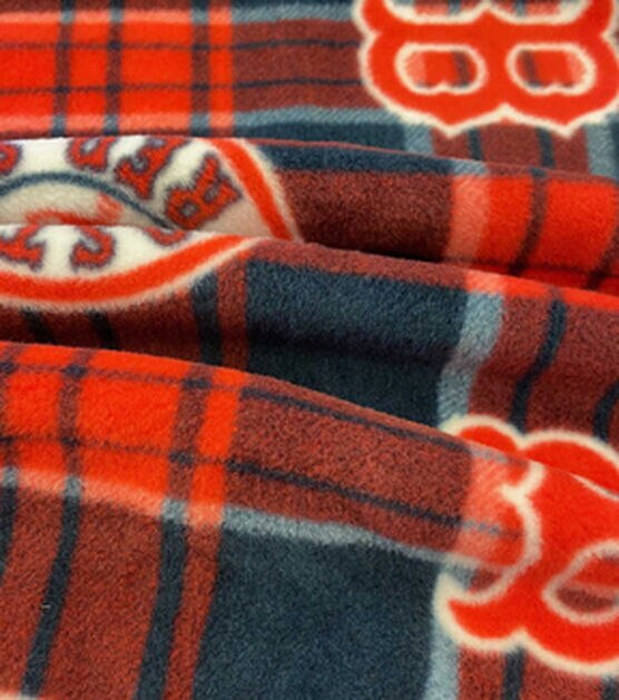 Fabric Traditions Boston Red Sox Fleece Fabric Plaid, , hi-res, image 3