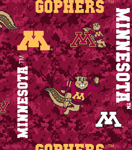 University of Minnesota Gophers Fleece Fabric Digital Camo, , hi-res, image 2