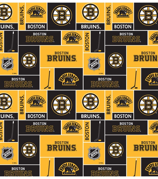 Boston Bruins Cotton Fabric Block