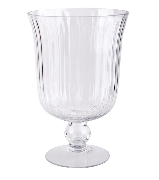 13'' Clear Footed Glass Vase by Bloom Room