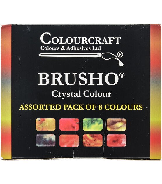 Colourcraft 8ct Brusho Crystal Colors Set