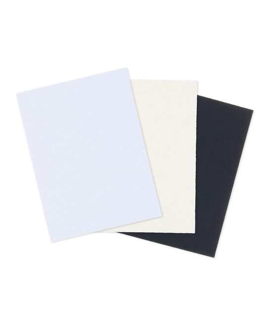 50 Sheet 6" x 8" Black & White Cardstock Paper Pack by Park Lane, , hi-res, image 2