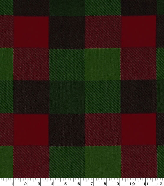 Red & Green Plaid Christmas Cotton Fabric