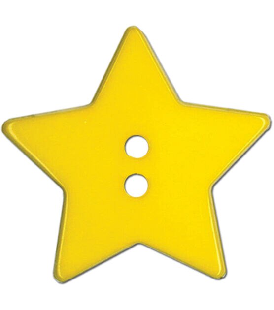 Blumenthal Lansing 1" Slimline Yellow Star 2 Hole Button
