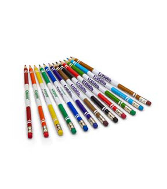 Crayola 12ct Bright Long Erasable Colored Pencils, , hi-res, image 3