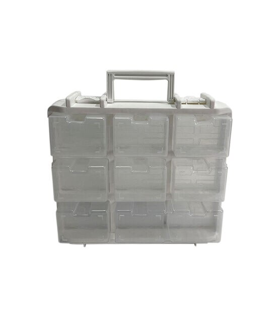 12" Plastic 9 Compartment Storage Box With Handle by Top Notch