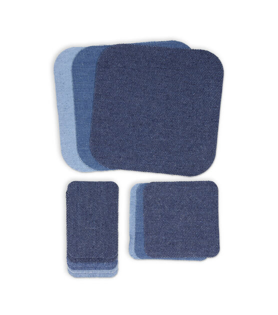 Blue Stripe Patch, Iron on Patches, Patches for Jeans, Easy to Apply Patch,  Jean Repair, Fabric Patches, Stripe Print, Handmade, Washable 