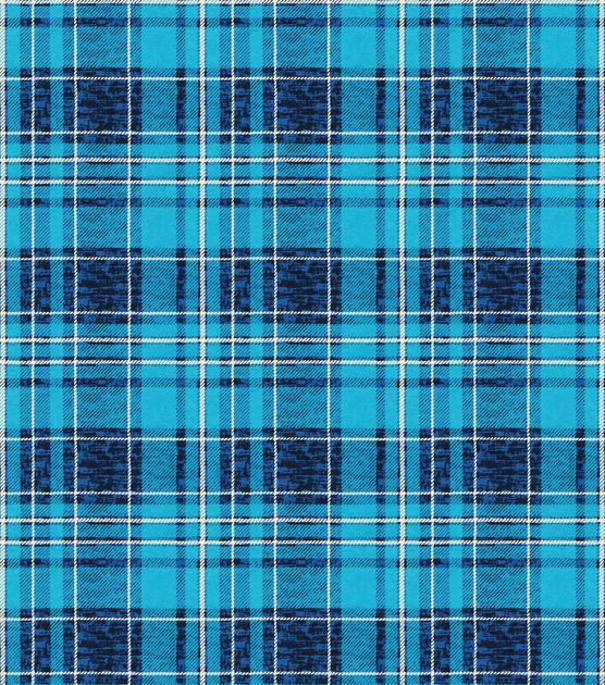 Designer Deadstock Yarn Dyed Single Brushed Flannel Glendora Blue Chec – LA  Finch Fabrics