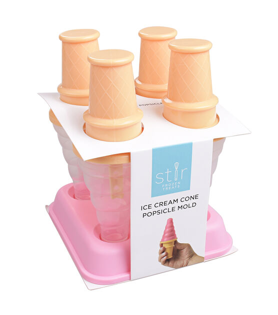 6" Summer Plastic Ice Cream Cone Popsicle Mold 4pc by STIR, , hi-res, image 5