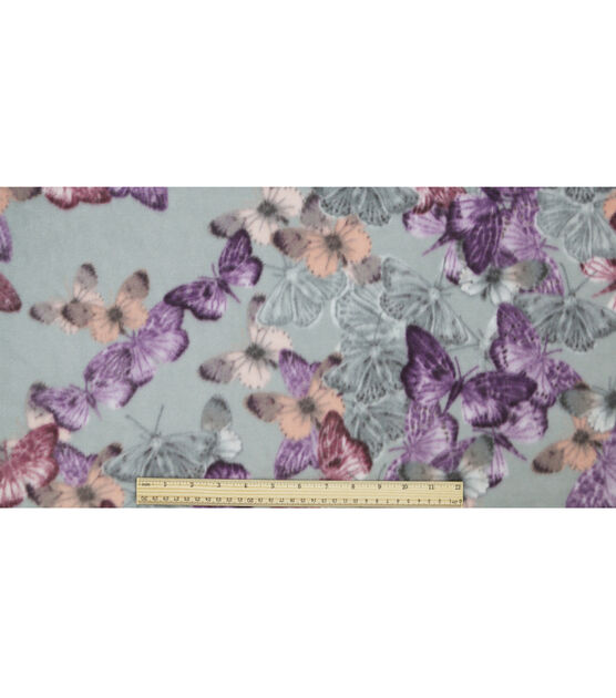 Orchid Butterflies Anti Pill Fleece Fabric, , hi-res, image 4