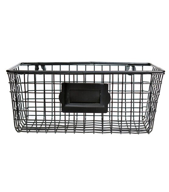 11" Black Wall Hanging Wire Basket by Hudson 43