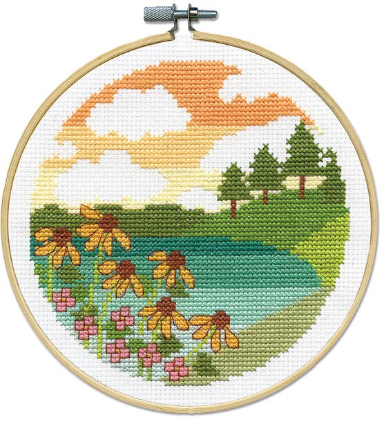 Design Works 6" Lakeside Round Counted Cross Stitch Kit