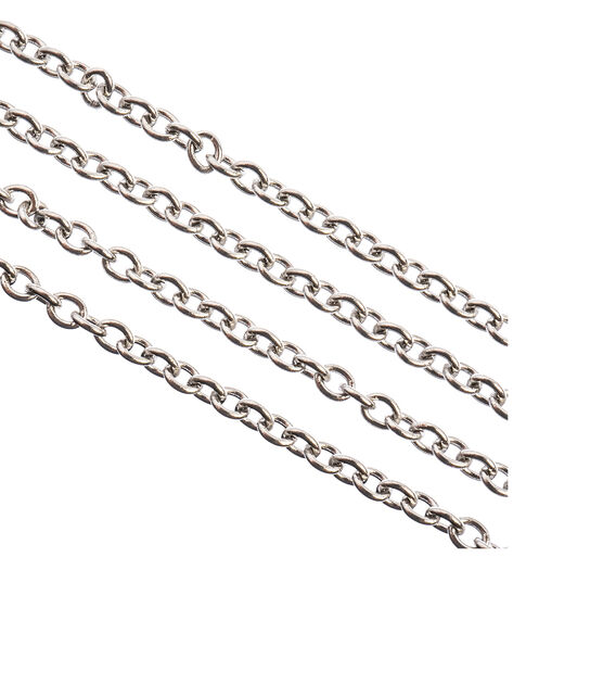 John Bead Stainless Steel Rolo Chain 1m w/ 2.9x2.4mm Links