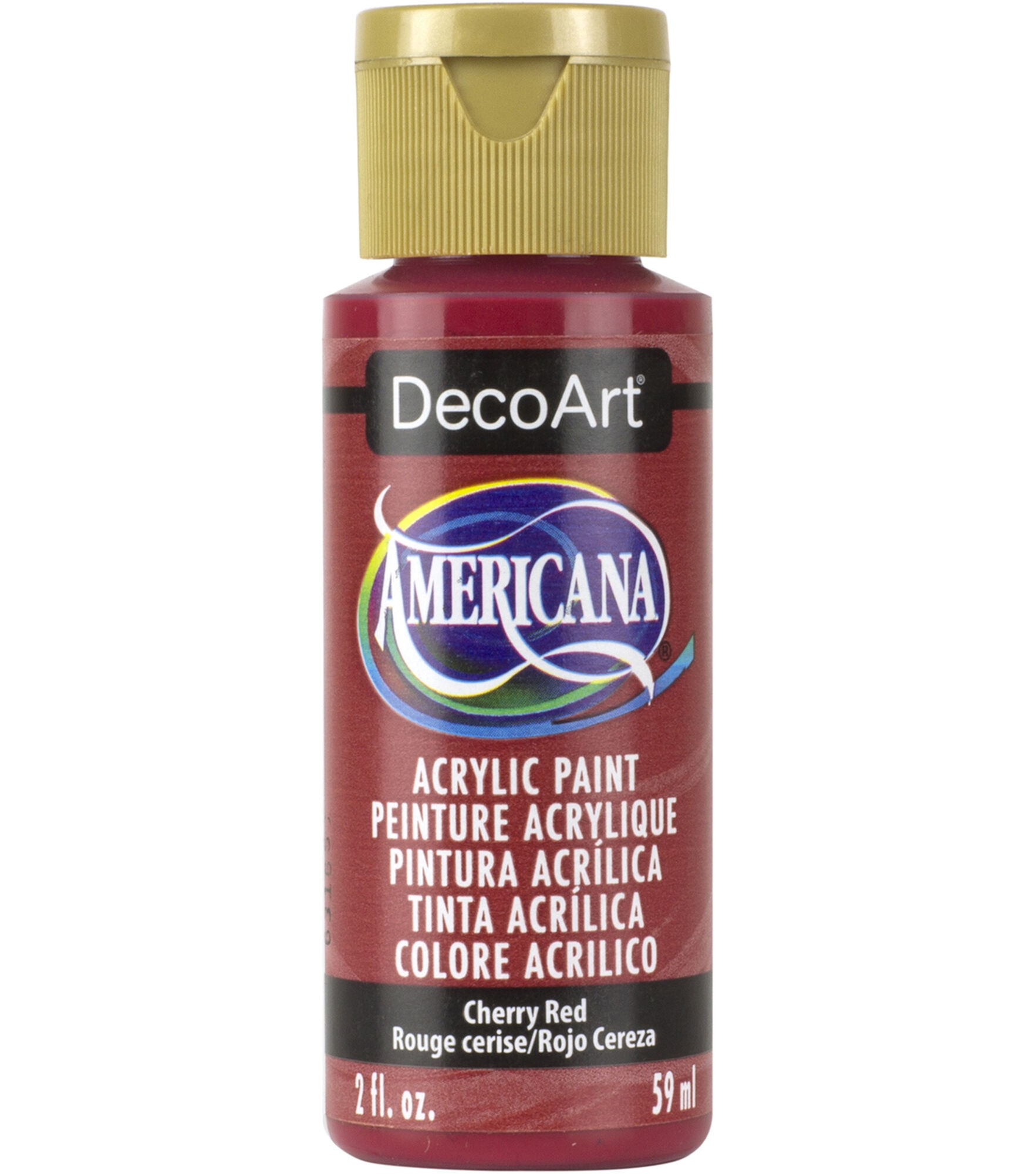 DecoArt Americana Acrylic 2oz Paint, Cherry Red, hi-res