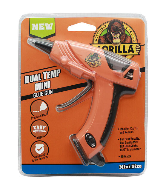 Easy Home Dual Temp Mini Glue Gun Detail Nozzle 20 Watts + Clear