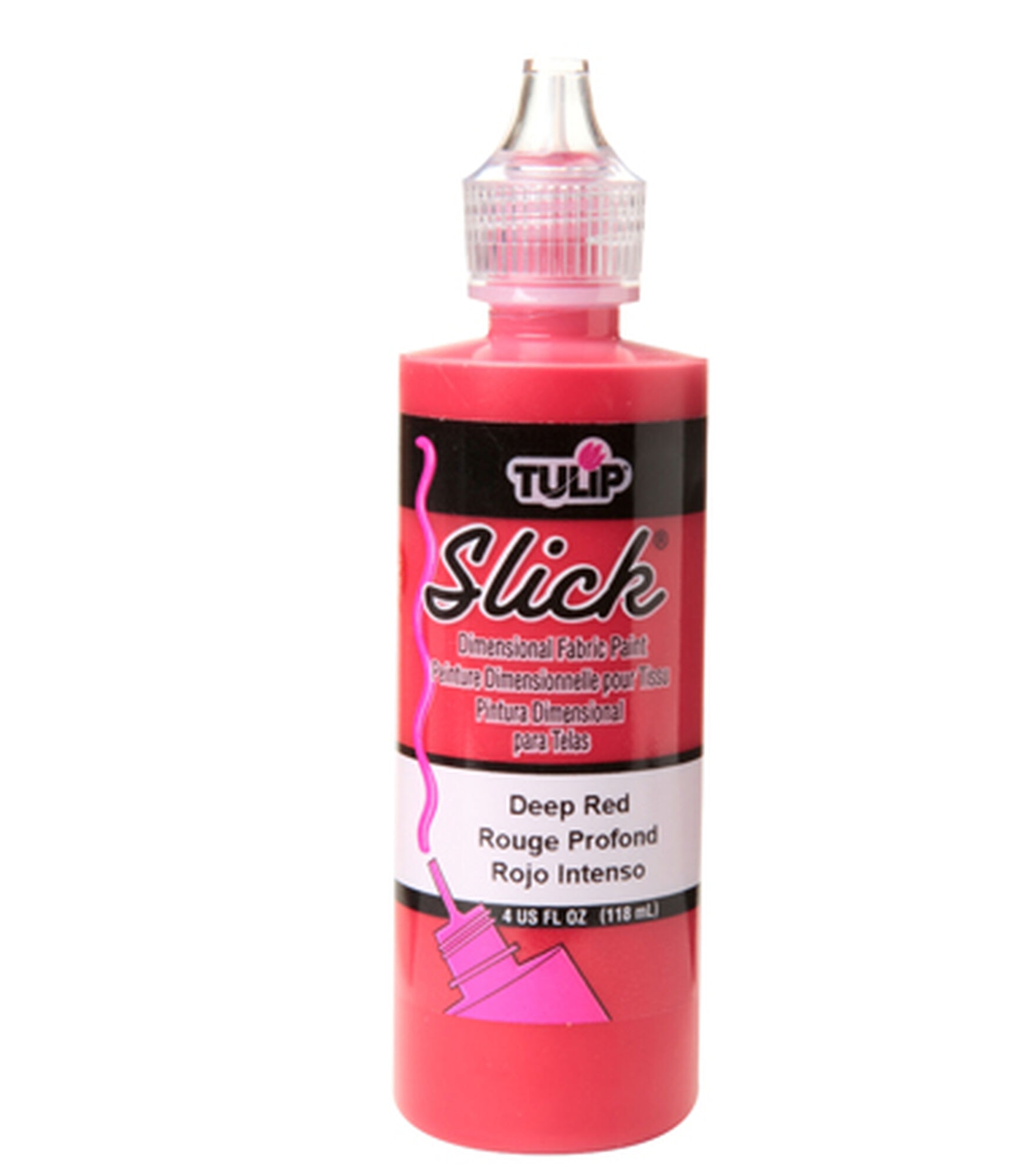 Tulip Dimensional Fabric Paint 4oz Slick - Fluorescent Pink