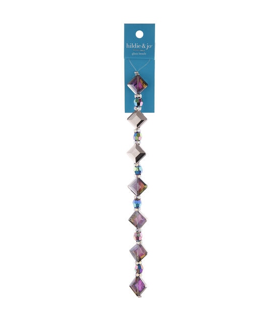 7" Purple Glass Strung Beads by hildie & jo