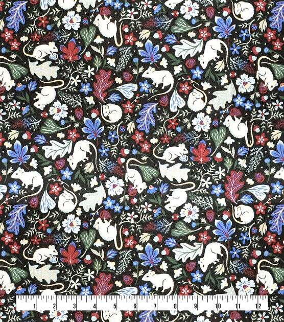 Fall Field Mouse Super Snuggle Flannel Fabric, , hi-res, image 2