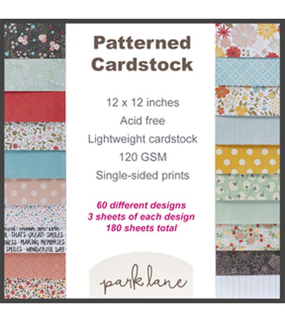 180 Sheet 8.5 x 11 Seasons Cardstock Paper Pack by Park Lane