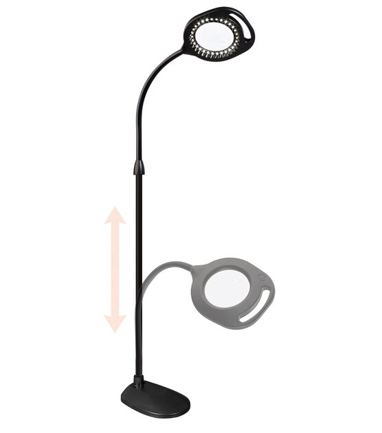 Ottlite 2 In 1 Led Magnifier Floor Table Light Black Joann Ottlite 2 In 1 Led Magnifier Floor, Ottlite Floor Lamp Joann