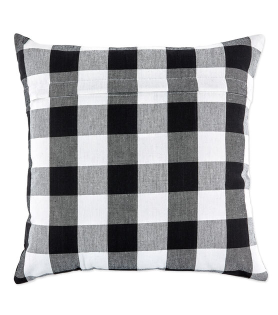 Design Imports Buffalo Check Set of 2 Pillow Covers Black & White, , hi-res, image 2