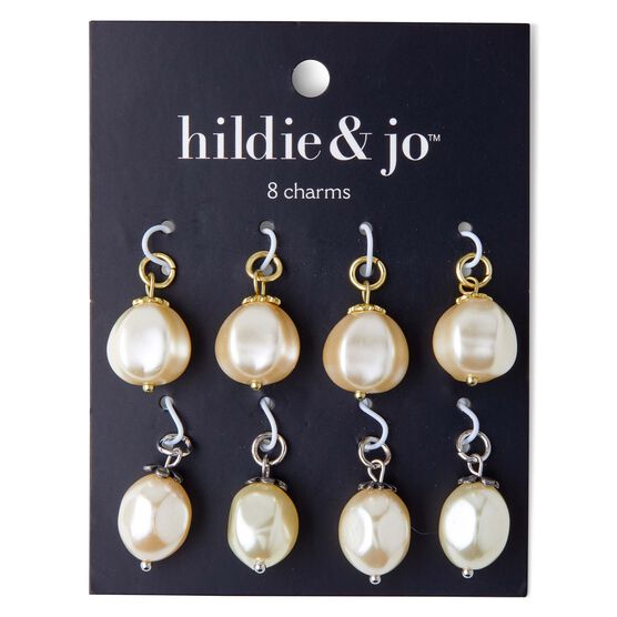 8ct Silver & Gold Pearl Charms by hildie & jo
