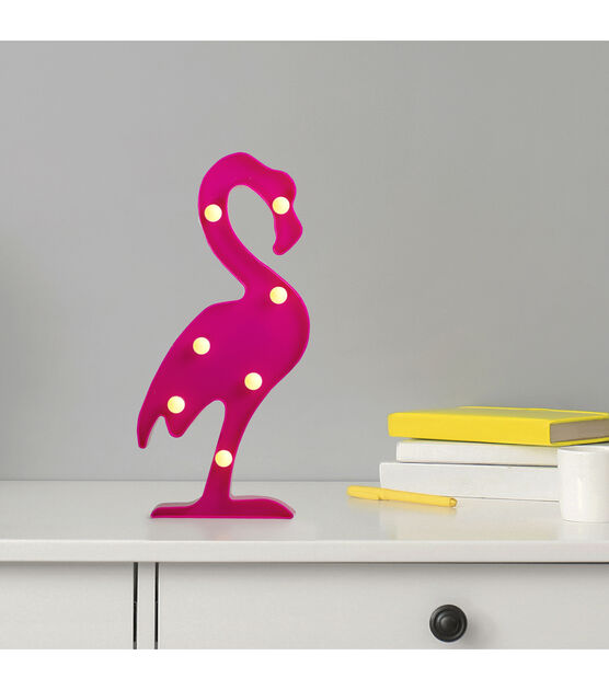 Northlight 11.75" Pink Flamingo LED Marquee Wall Sign, , hi-res, image 2