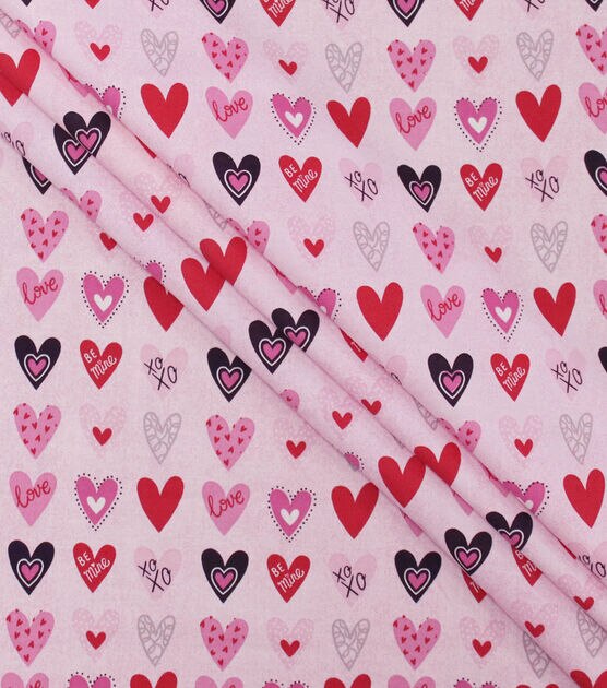 Cotton Quilt Fabric Love Is Forever Valentine Heart Patch Pink Multi -  AUNTIE CHRIS QUILT FABRIC. COM