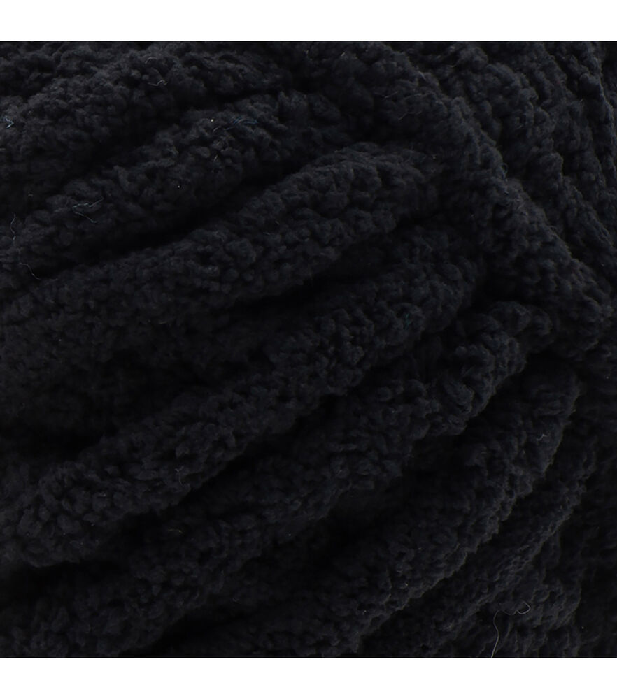 Bernat Blanket Extra 97yds Jumbo Polyester Yarn, Black, swatch, image 23